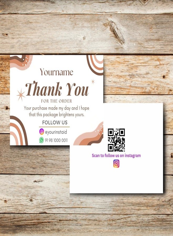 Yellow Nuts Personalized Thank You Cards For Small Business 50 Pcs Purchase Order Shopping Greeting Card Tags - Image 1
